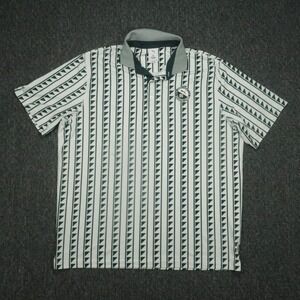 Puma x Reigning Champ Shirt Men XL White Green Geo Performance Polo Short Sleeve